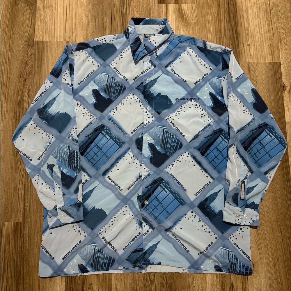 Southpole blue button up • Size 2XL